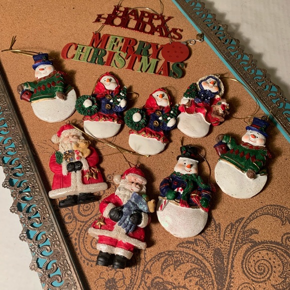 Vintage Resin Snowman Ornaments (C1) - Picture 1 of 8